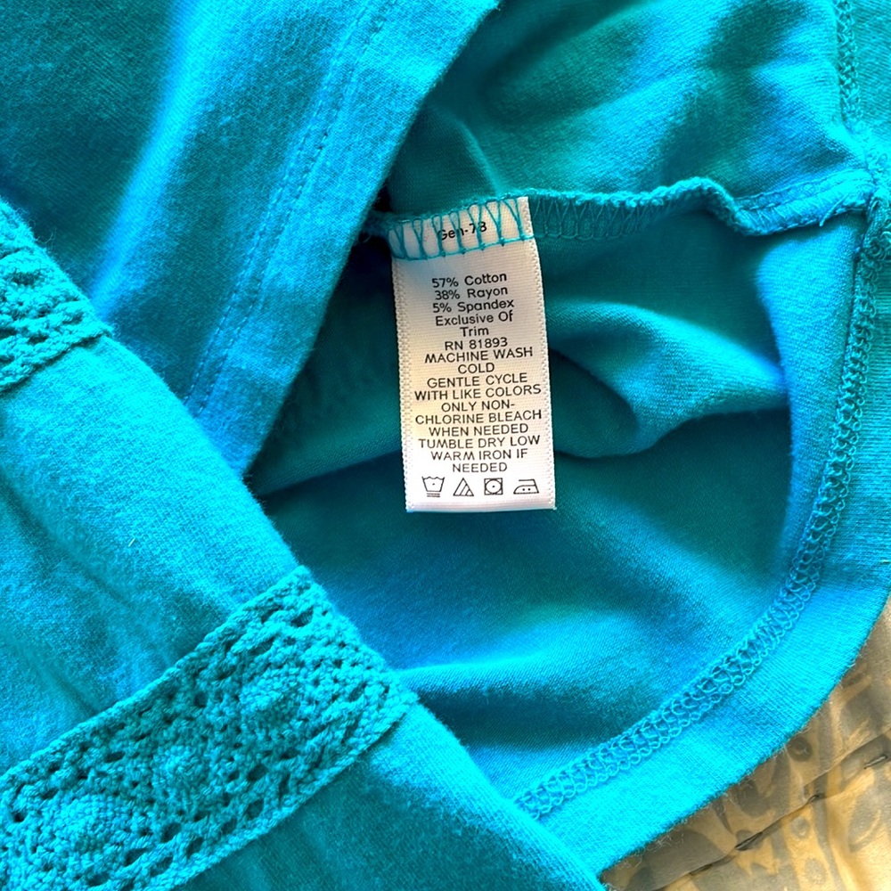 Liz Claiborne Sleeveless Cinched Teal Dress Size L - Picture 9 of 10